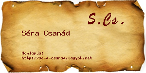 Séra Csanád névjegykártya